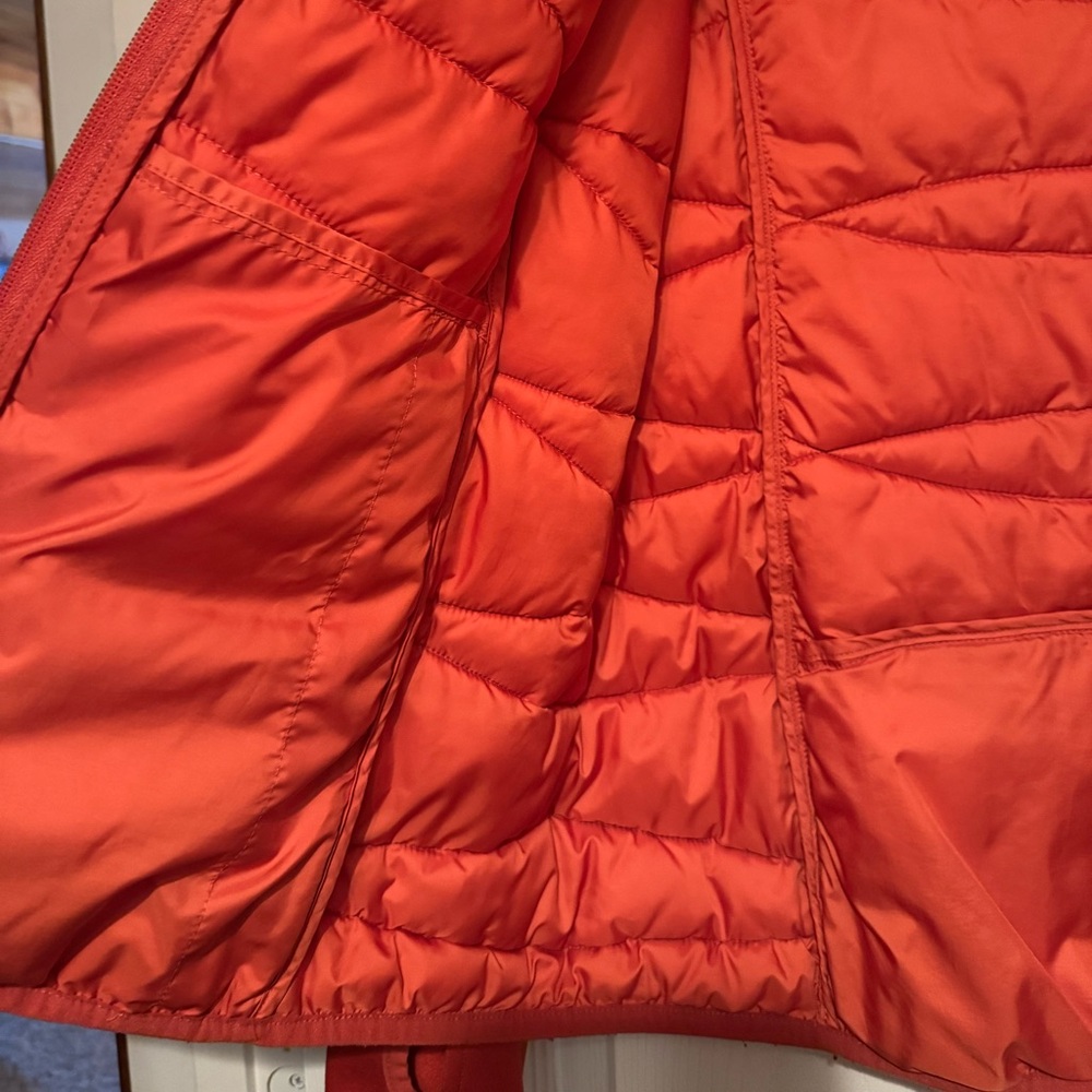 Everlast Women's Sz XL Orange Puffer Runners Jacket w/ thumb holes, reflective - Picture 7 of 12